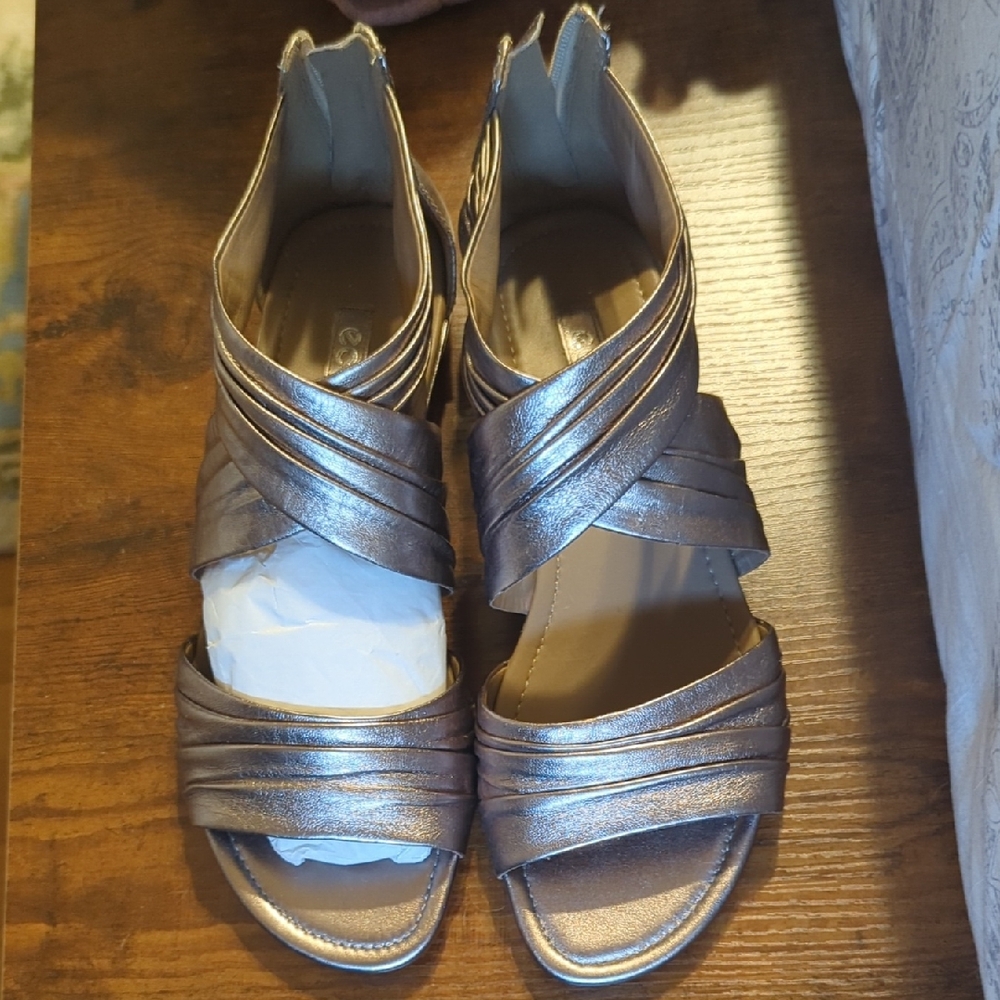 Ecco Metallic Bronze Sandals